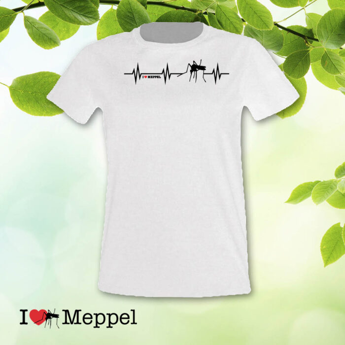 Meppel t-shirt cadeau souvenir ilovemeppel I love Meppel Meppelshirt heartbeat hartslag